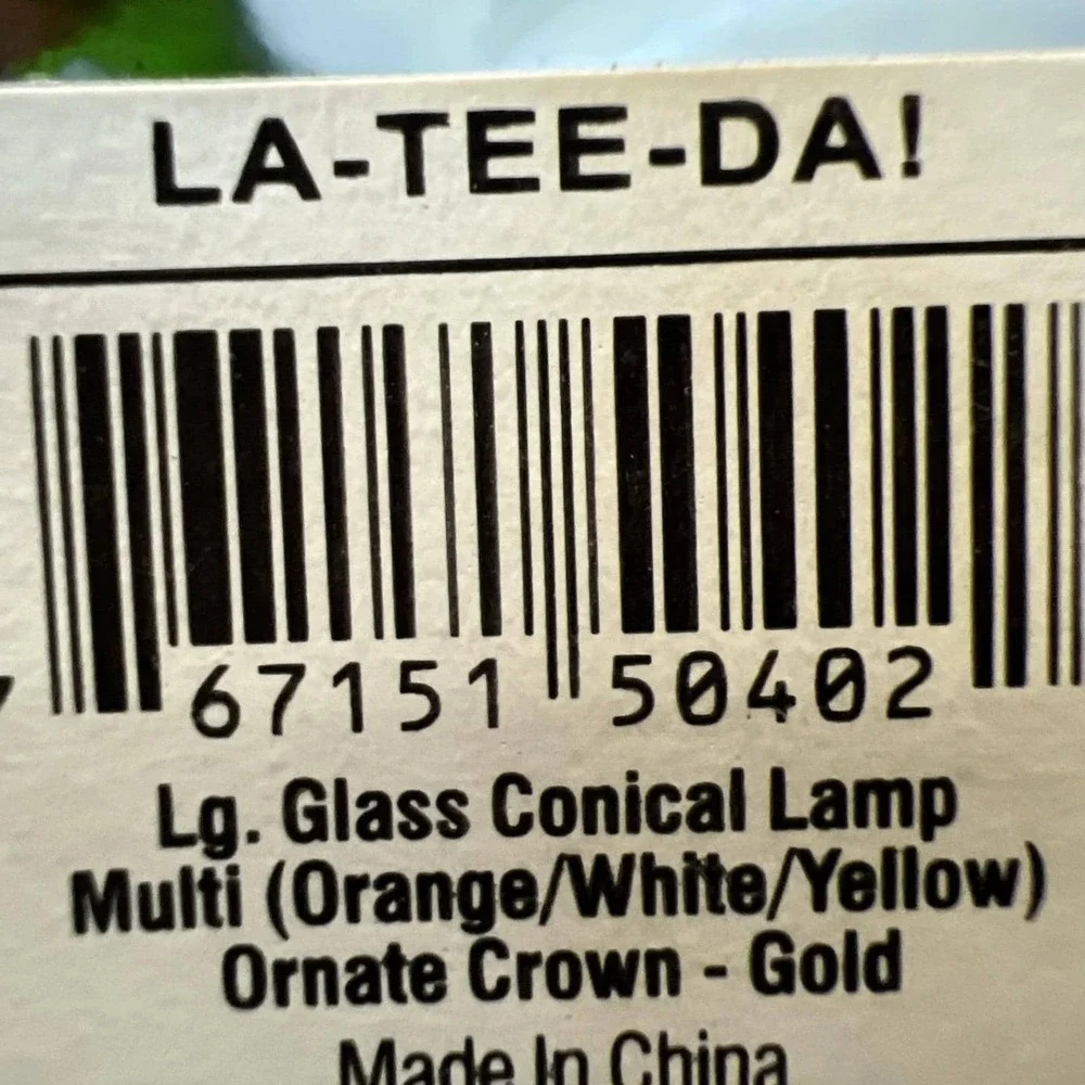 Vintage Large Glass, Conical Oil‎ Lamp LA-TEE-DAI - Picture 8 of 8